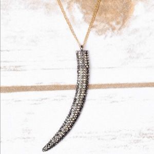 Panacea Crystal Saber Tooth Pendant Necklace